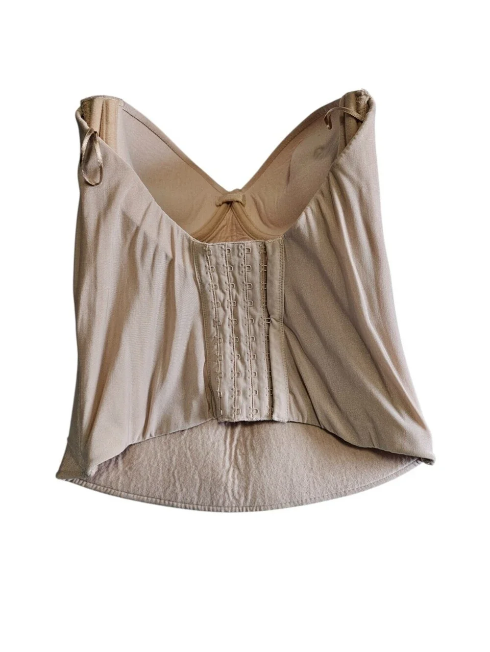 Felina Lingerie Womens Sz 34B Corset Bustier Shaper padded Beige Smoothing